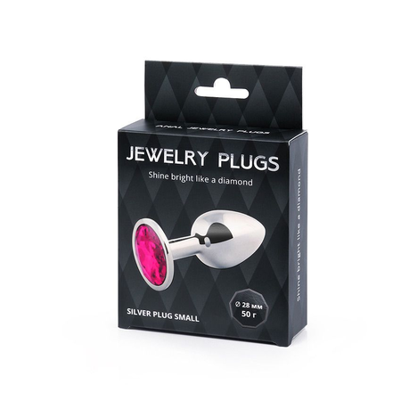SILVER PLUG SMALL (utulka analna) boja kristala rubinova, L 72 mm, D 28 mm, težina 50g, art. SS-14